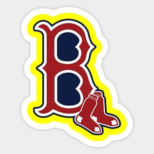 Red Softball Sticker